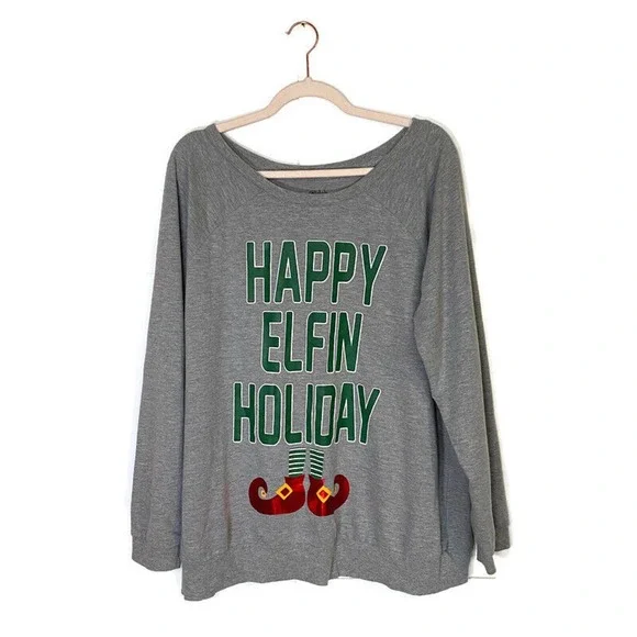 Happy elfin holiday sweater clearance